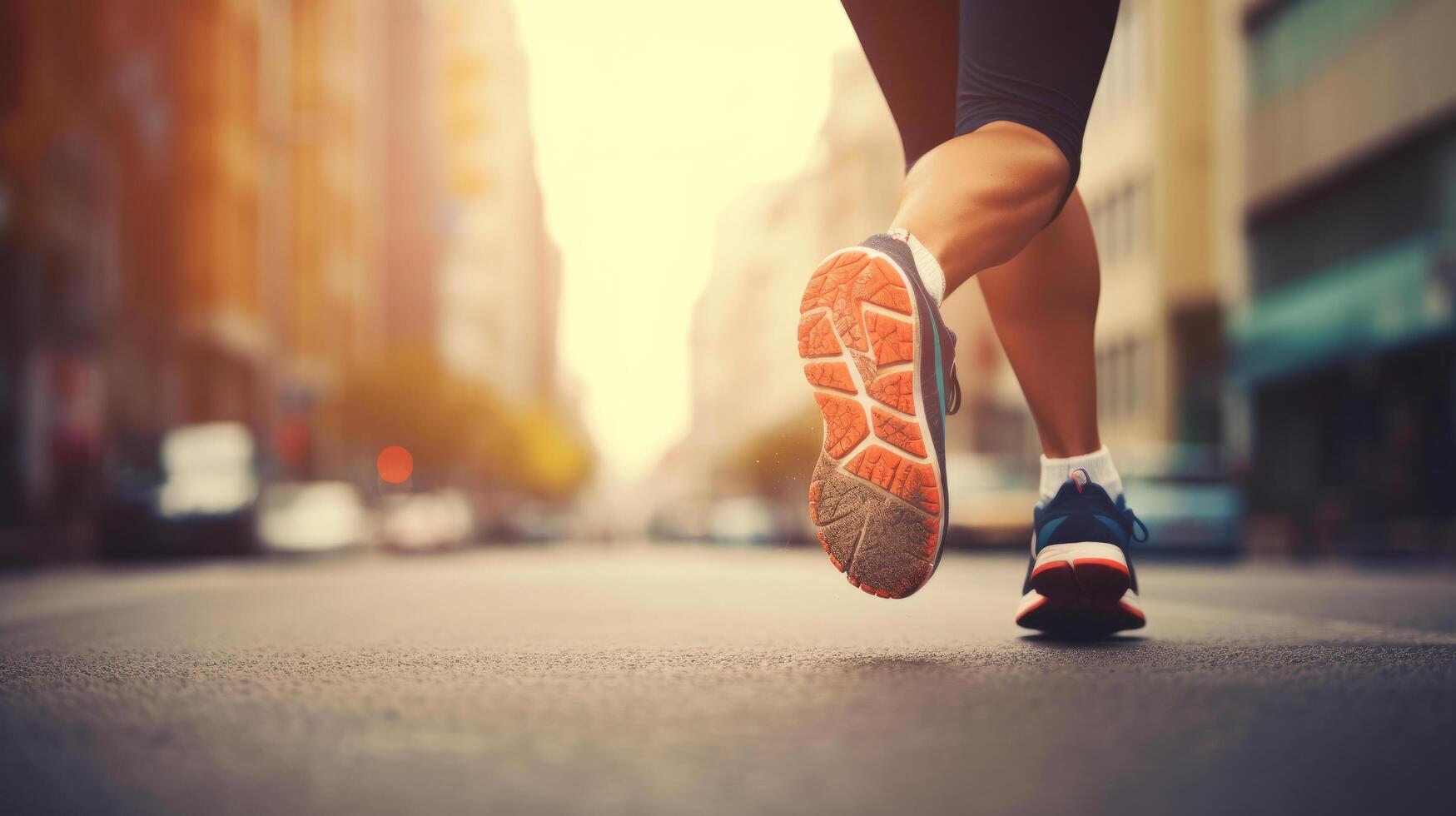 Running foots. Illustration photo