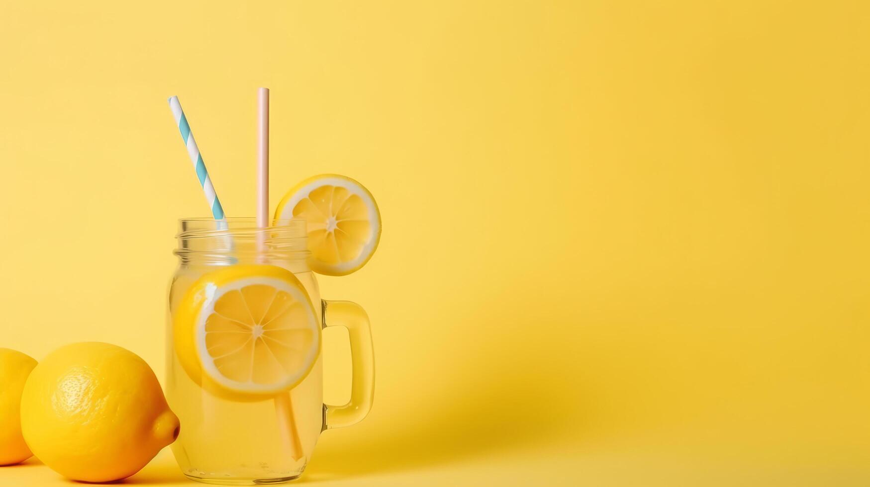 Cool lemonade background. Illustration photo