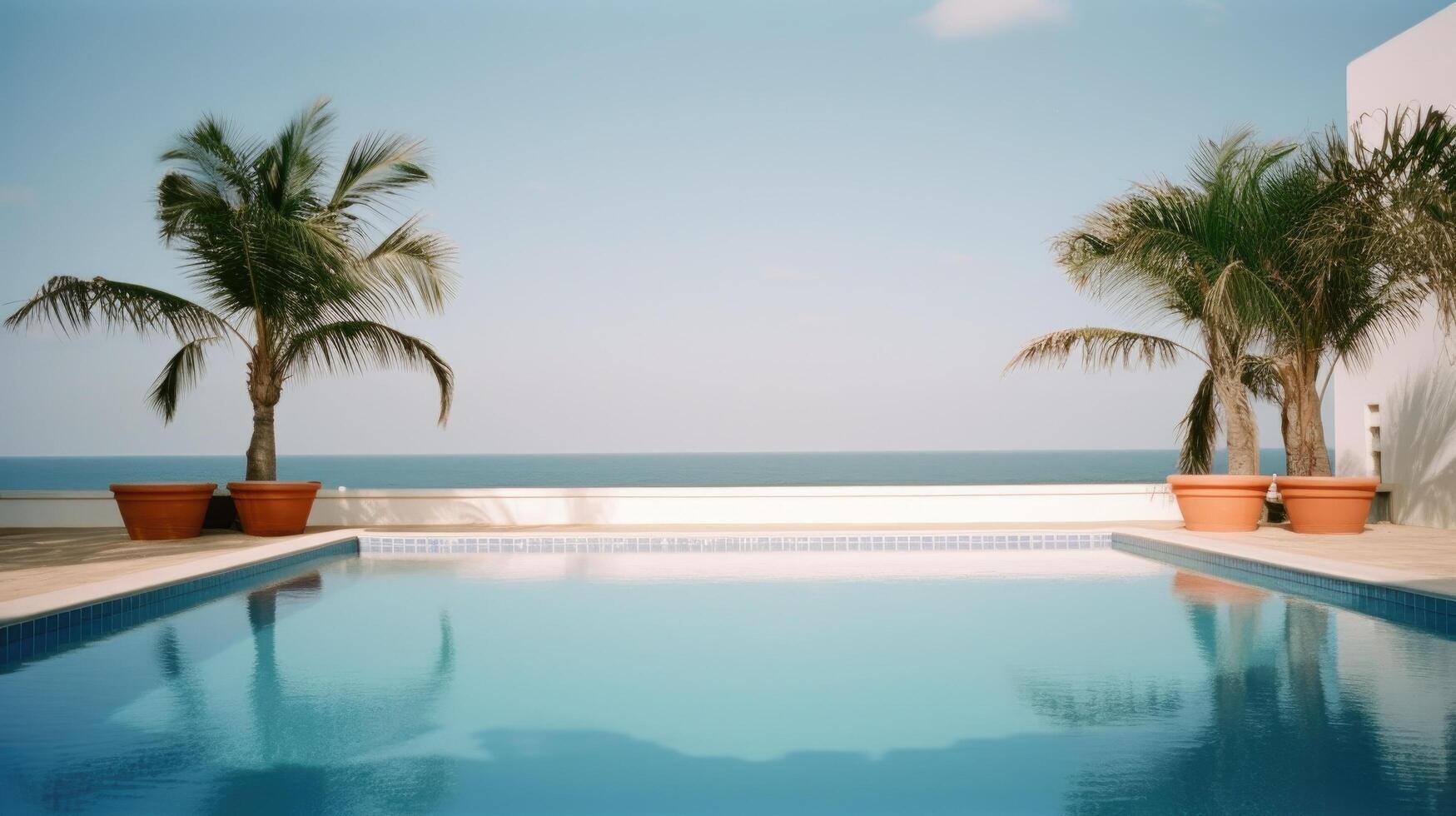 Luxury pool. Illustration photo