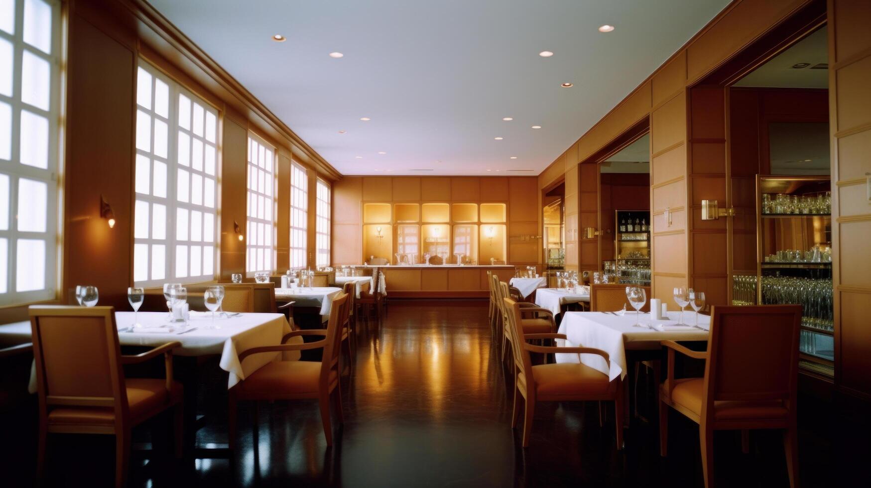 Luxury Restaurant Interior. Illustration photo