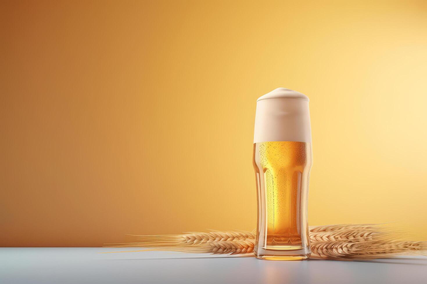 Glass of beer ad background. Illustration photo