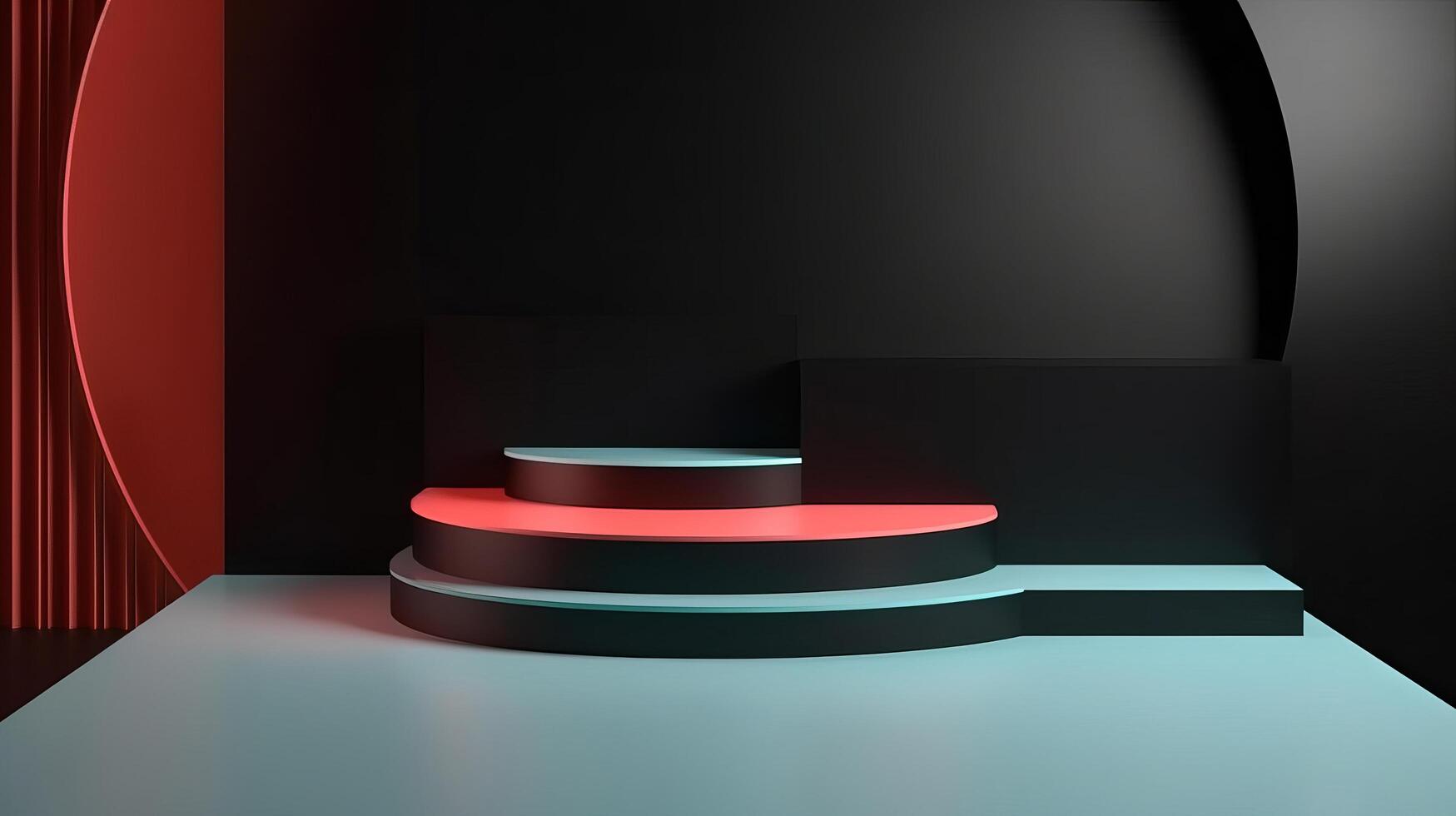Abstract podium for products ads. Illustration photo