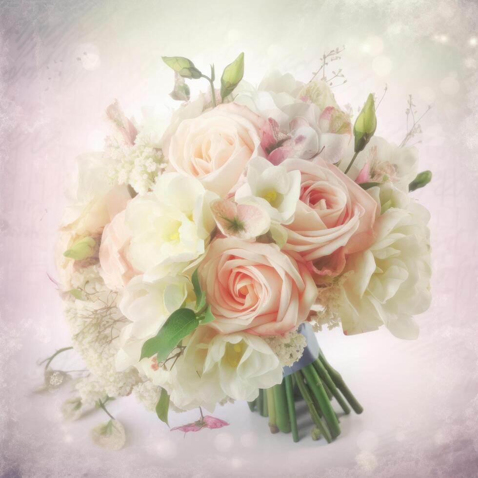 Wedding floral bouquet. Illustration photo