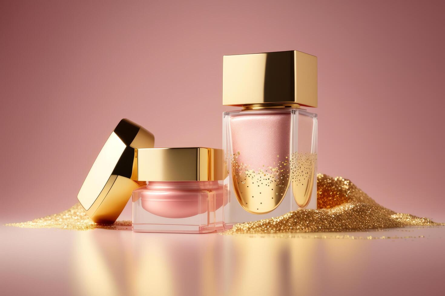 Luxury cosmetic product background. Illustration photo