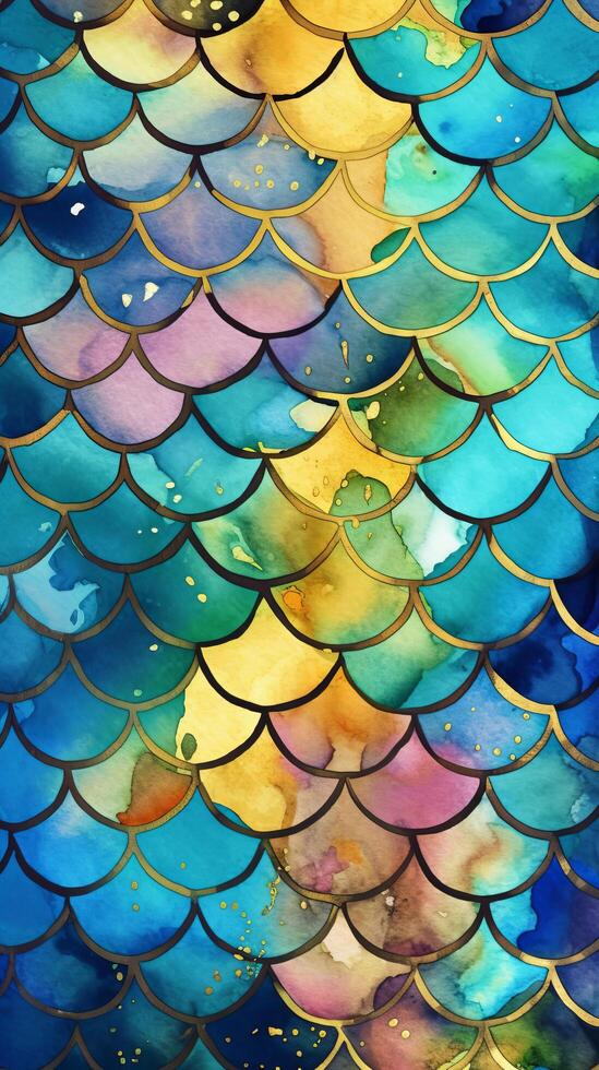 Mermaid background. Illustration photo