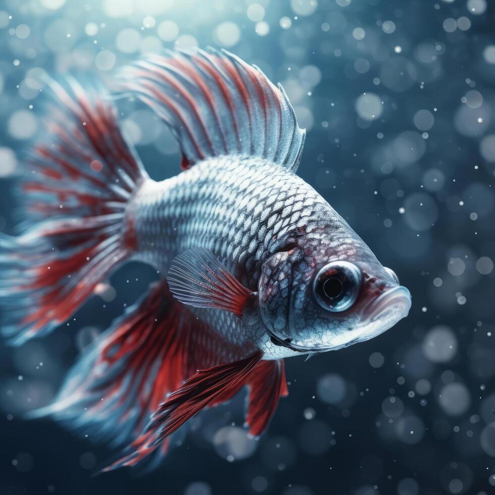 Blue butterfly fish. Illustration photo