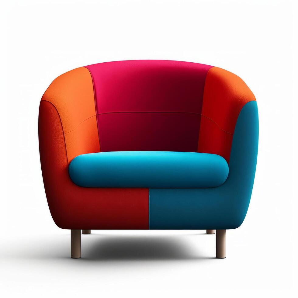 Modern armchair isolated. Illustration AI Generative photo