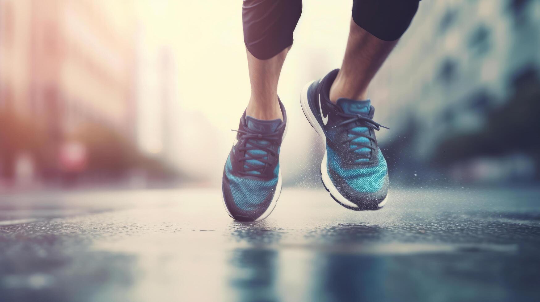 Running foots. Illustration photo