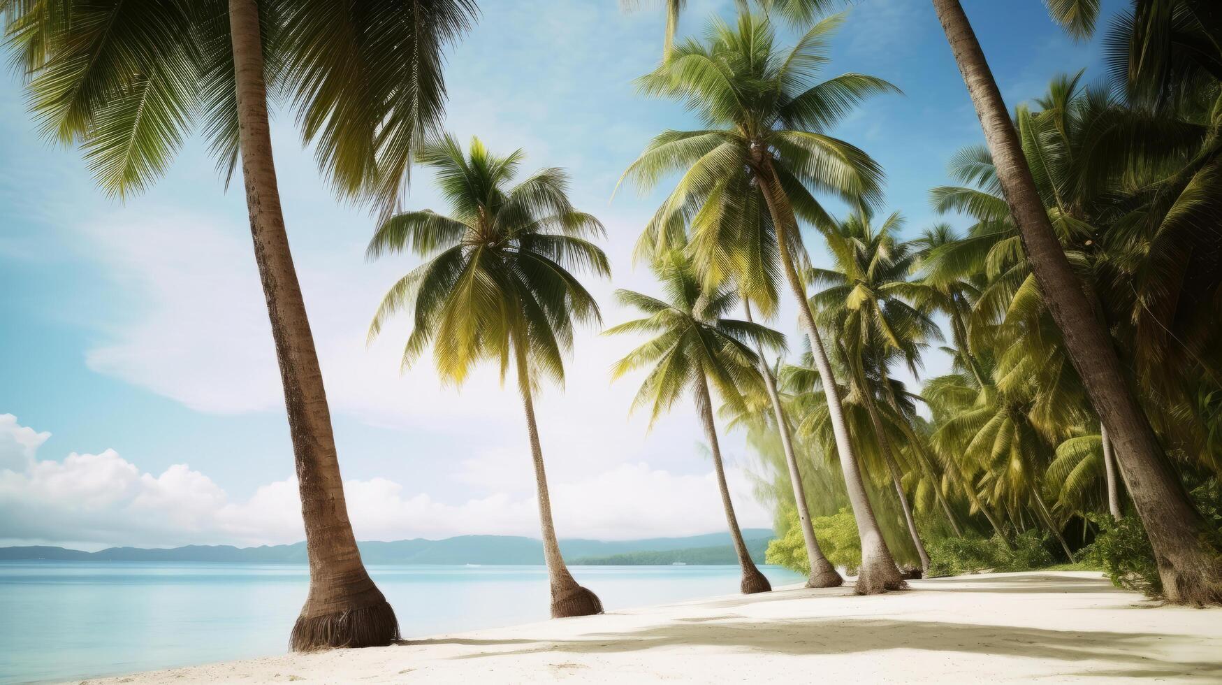 Tropical beach background. Illustration photo