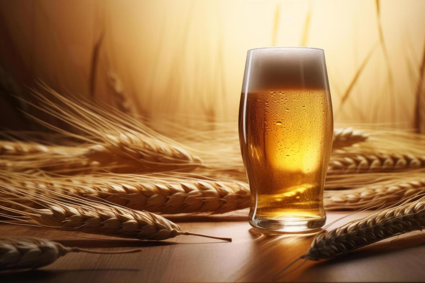 Glass of beer ad background. Illustration photo