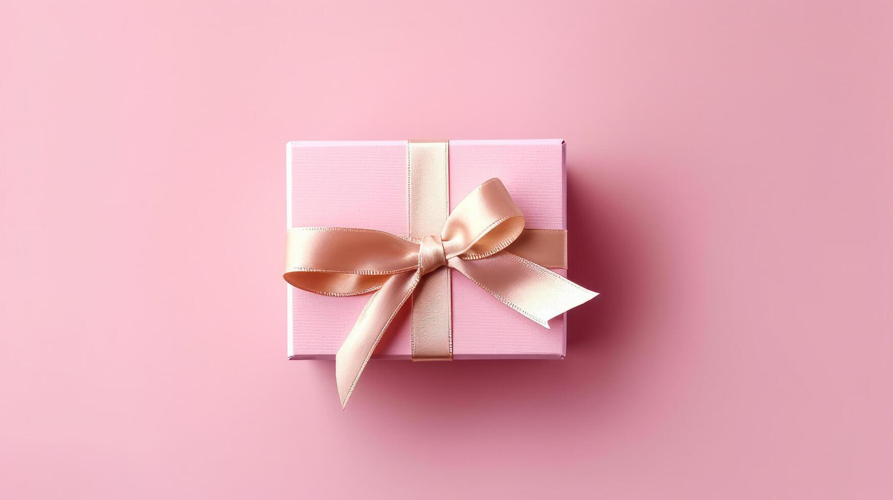 Pink gift box background. Illustration photo