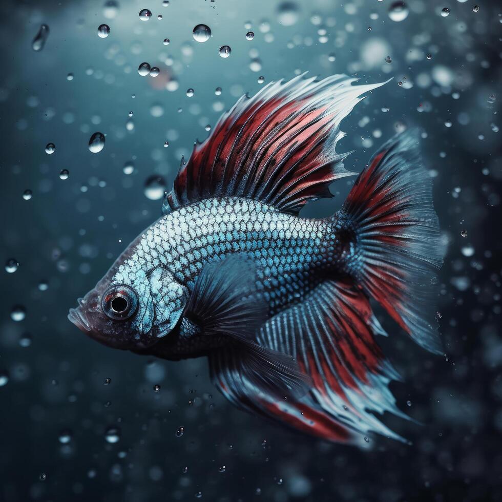 Blue butterfly fish. Illustration photo