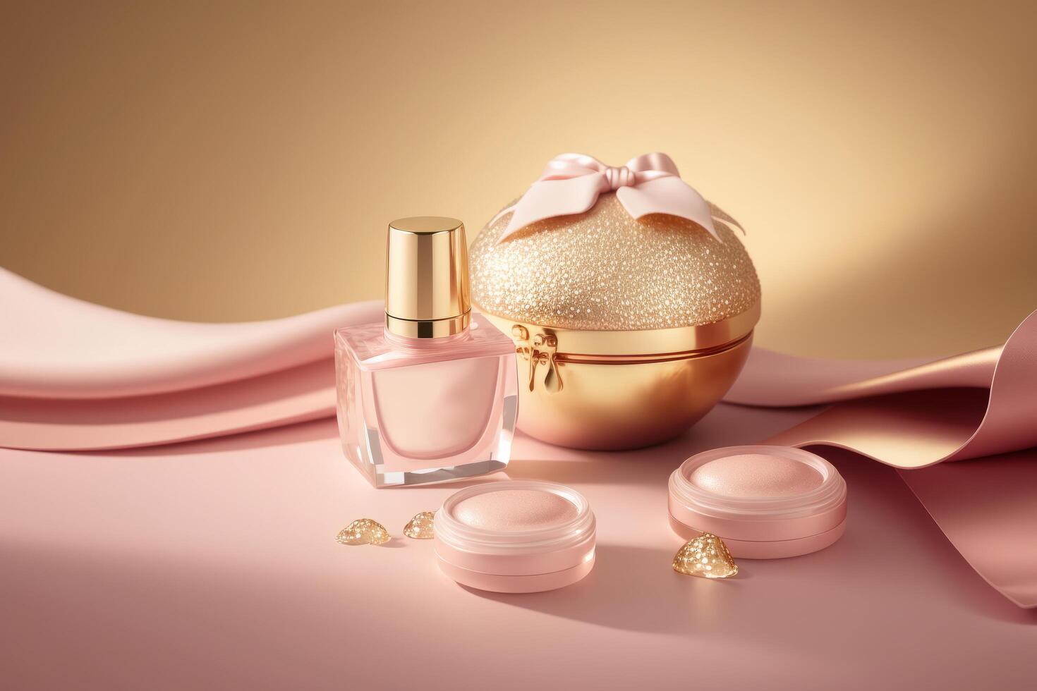 Luxury cosmetic product background. Illustration photo