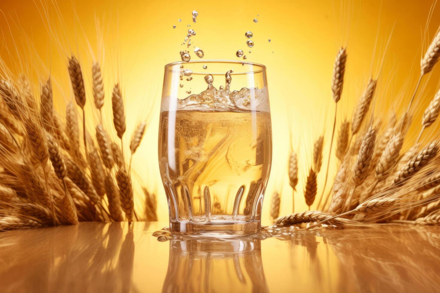 Glass of beer ad background. Illustration photo