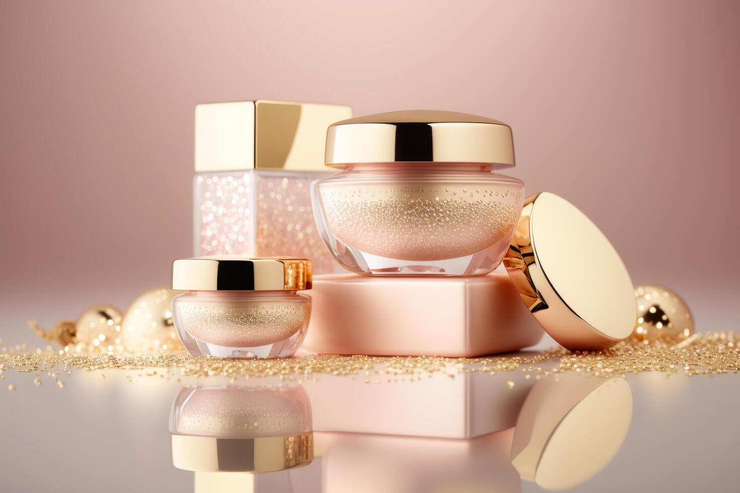 Luxury cosmetic product background. Illustration photo