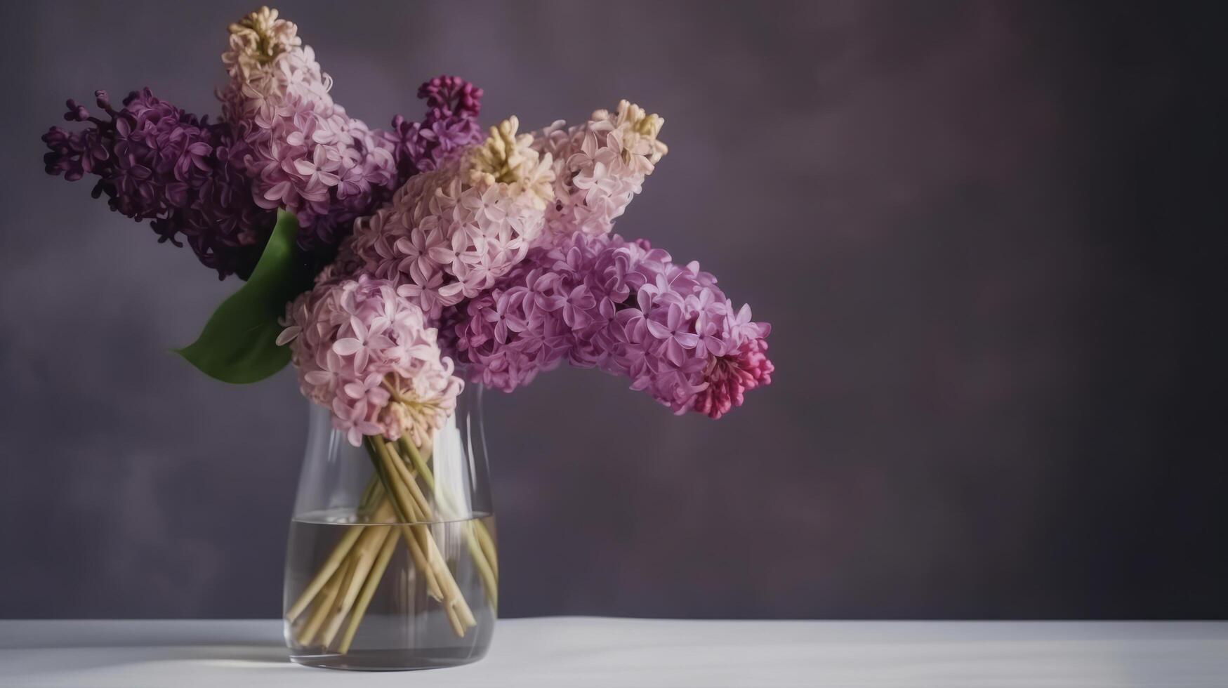 Lilac flower bouquet. Illustration photo