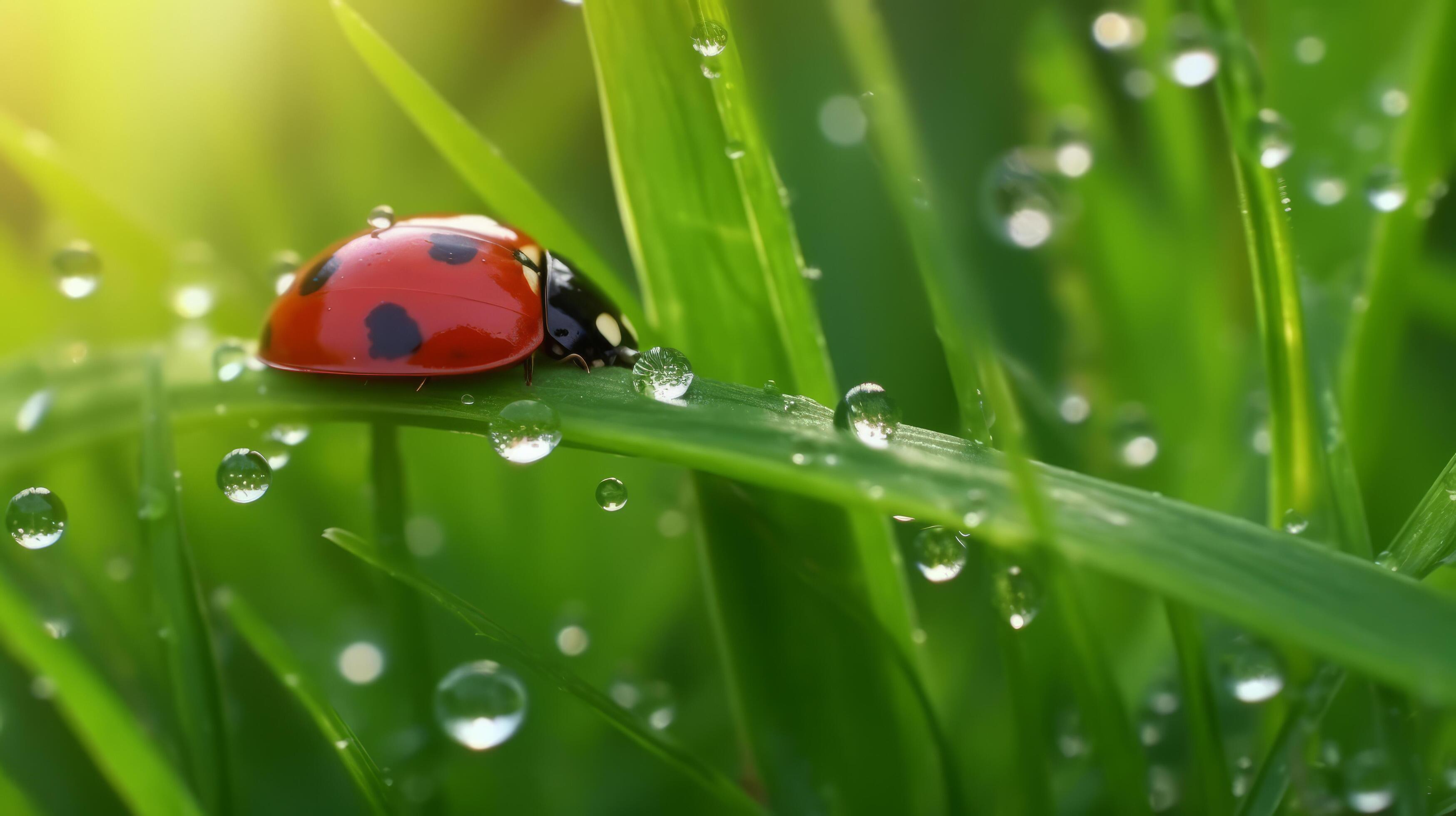 Red ladybug background. Illustration 23460412 Stock Photo at Vecteezy