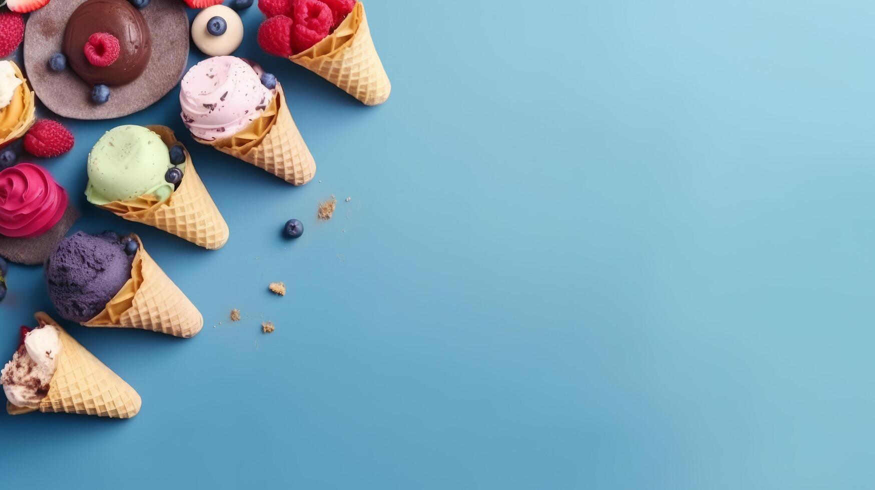 Ice cream background. Illustration photo