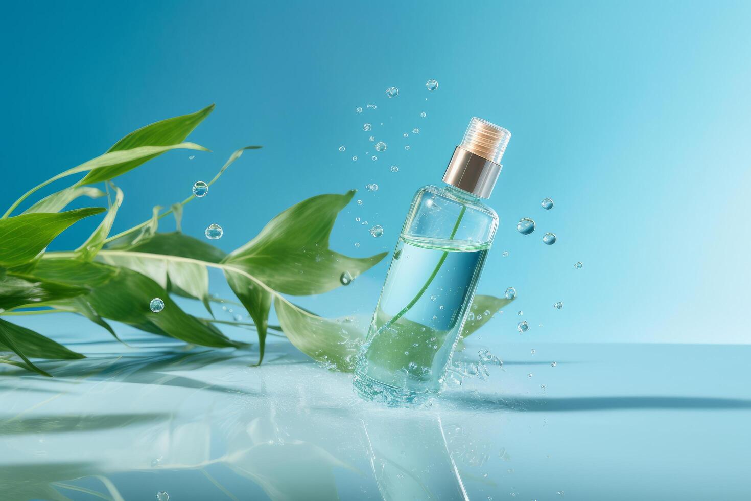 Cosmetic skincare bottle. Illustration photo