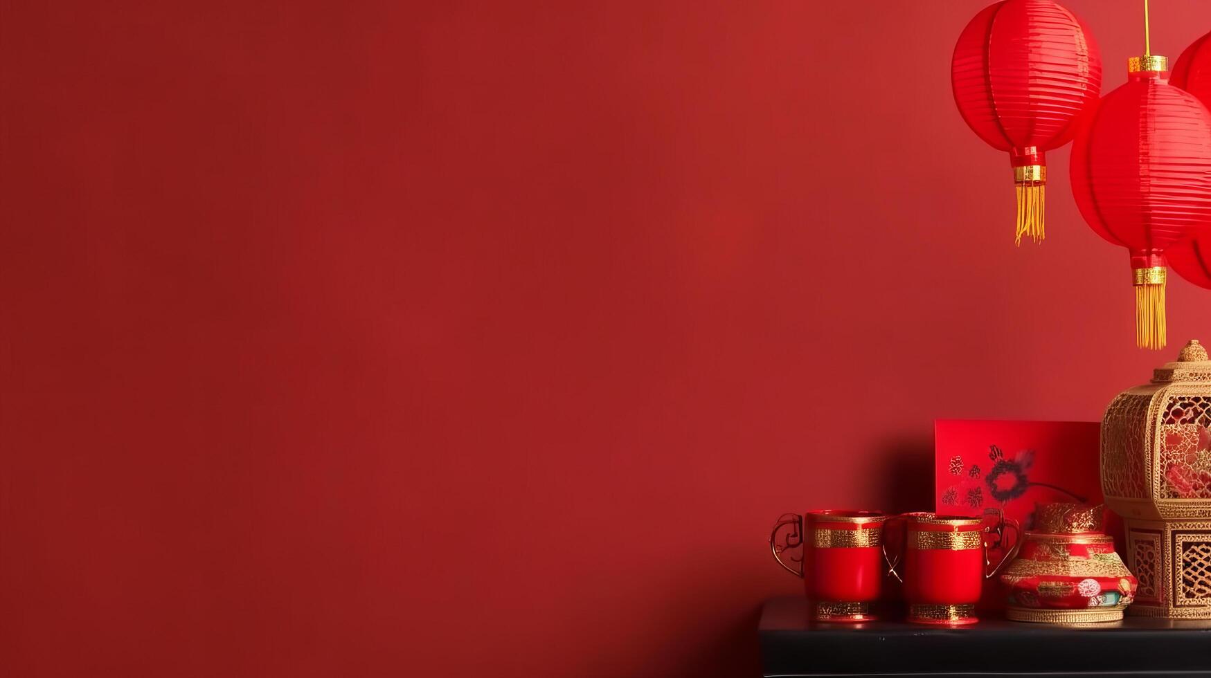 Red Chinese Holiday Background. Illustration photo