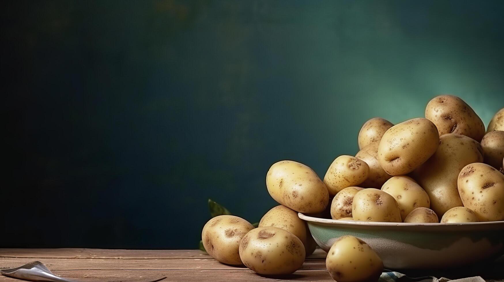 Boiled new potato. Illustration photo