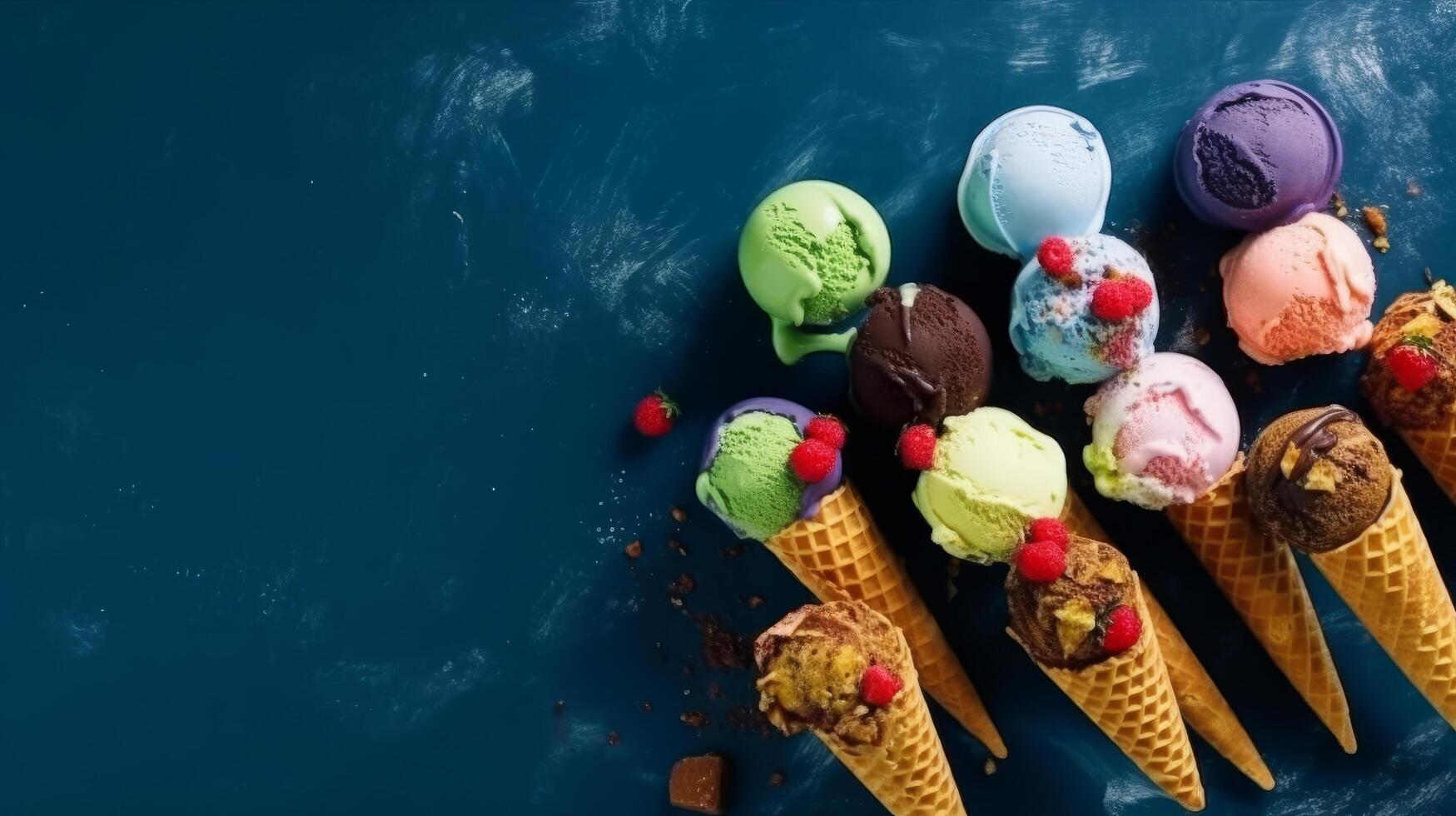 Ice cream background. Illustration photo