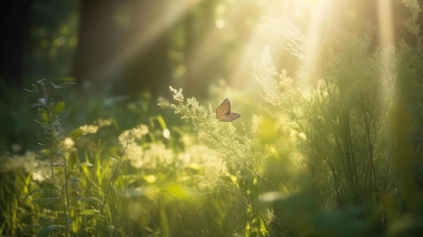 Summer forest background. Illustration photo