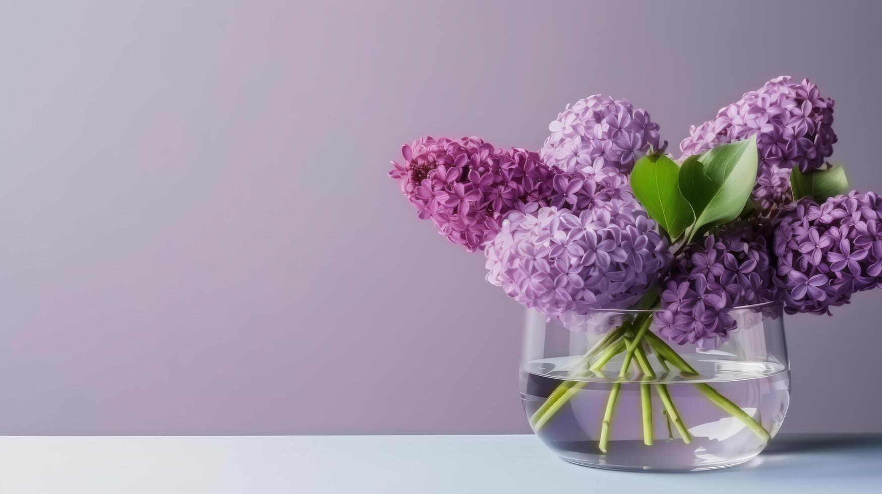 Lilac flower bouquet. Illustration photo