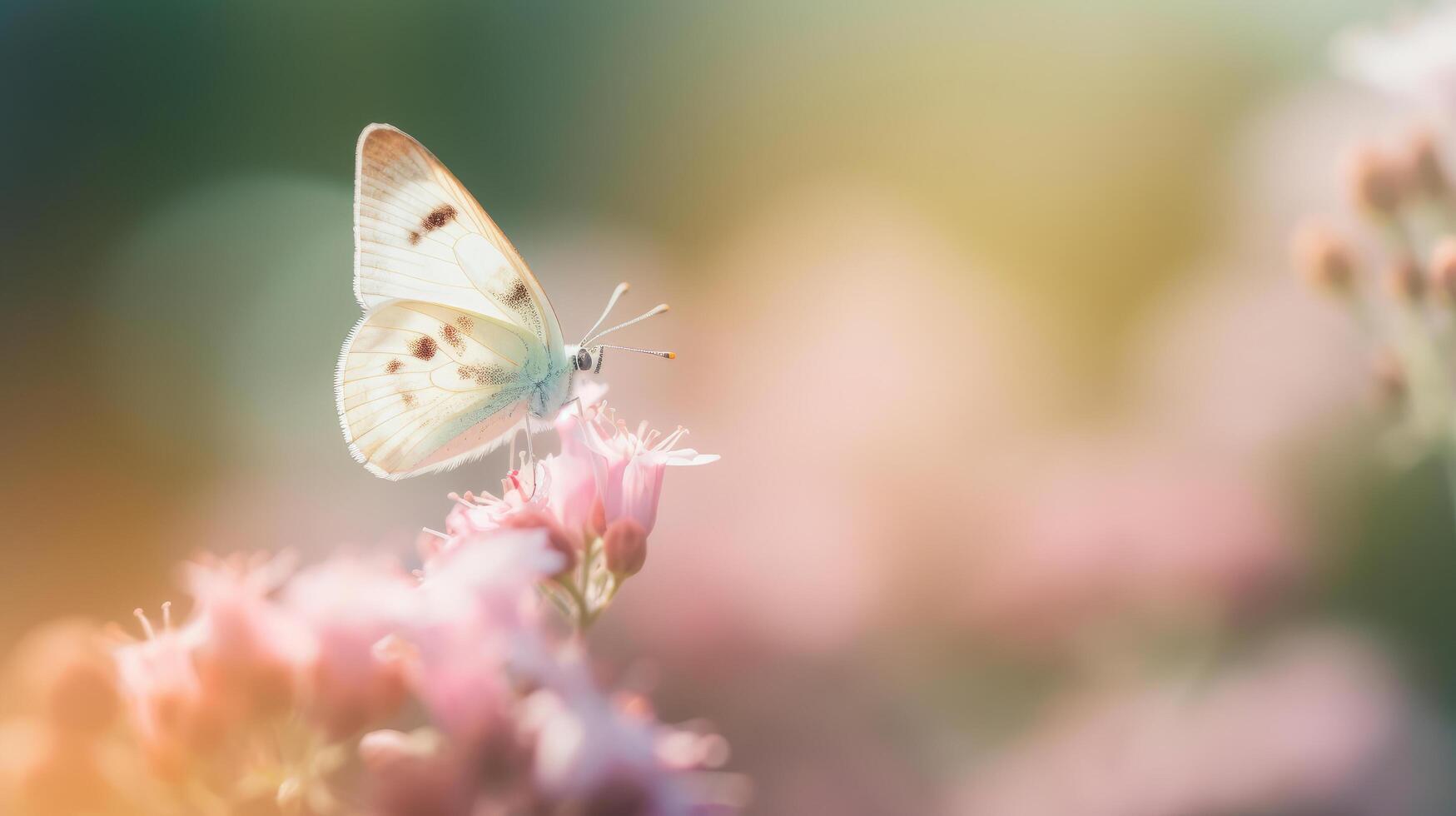 Natural background with butterfly. Illustration photo