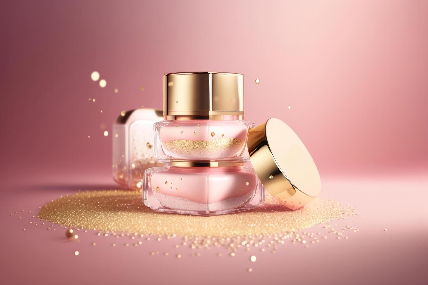 Luxury cosmetic product background. Illustration photo