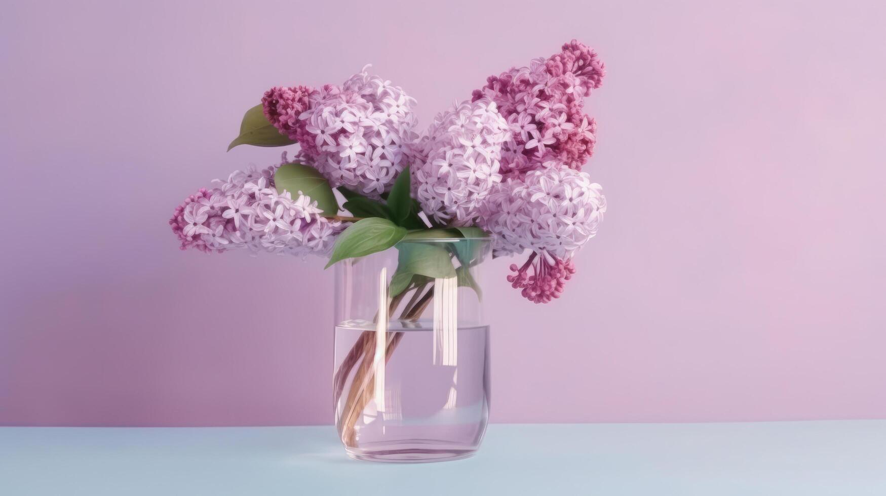 Lilac flower bouquet. Illustration photo