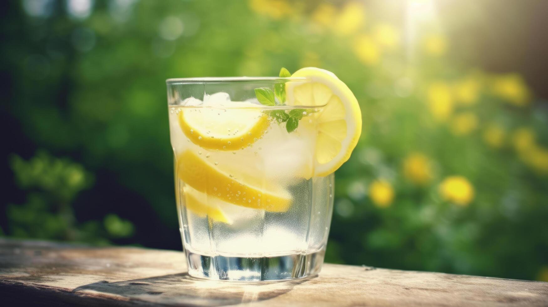 Cool lemonade background. Illustration photo