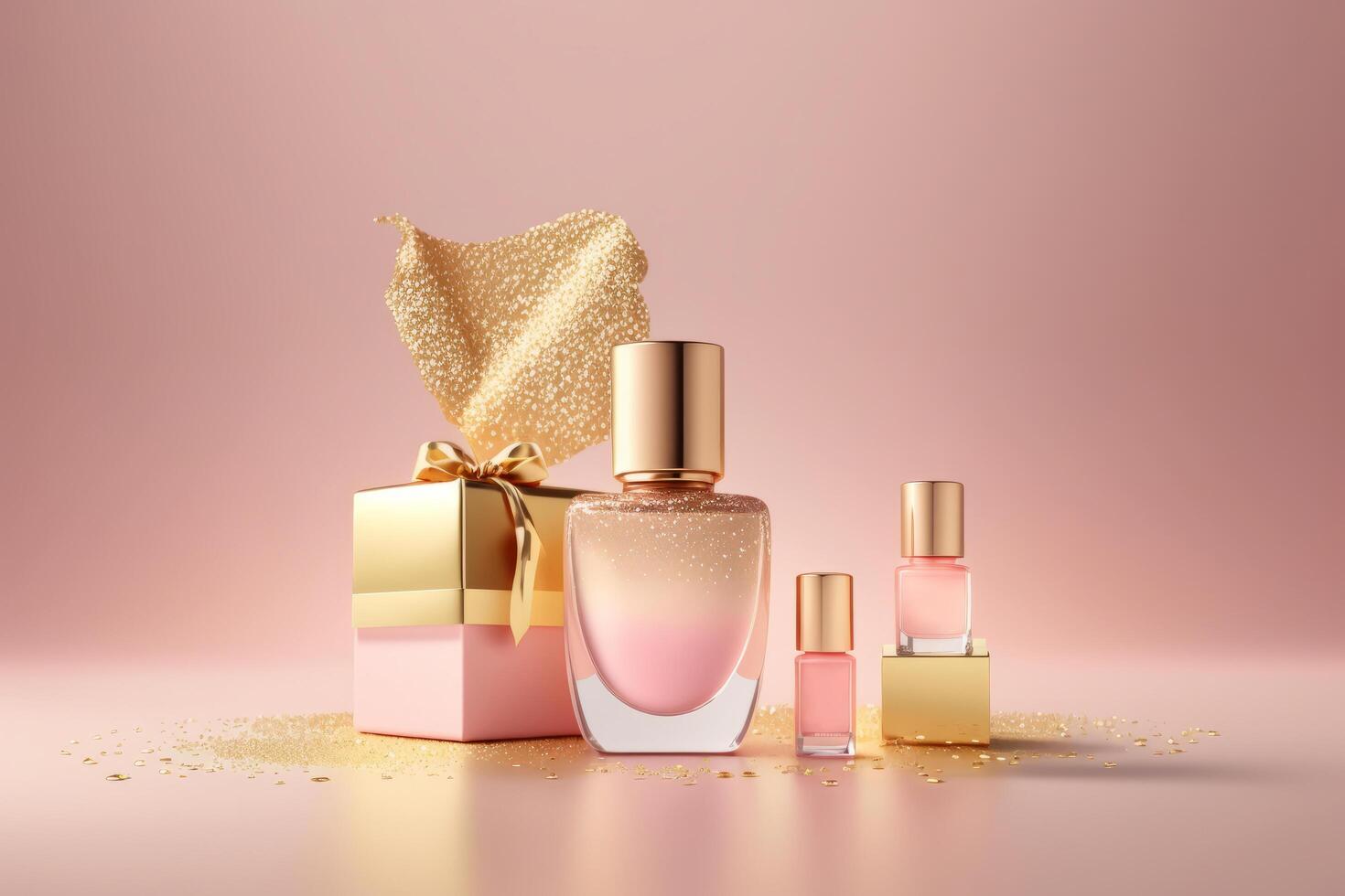 Luxury cosmetic product background. Illustration photo
