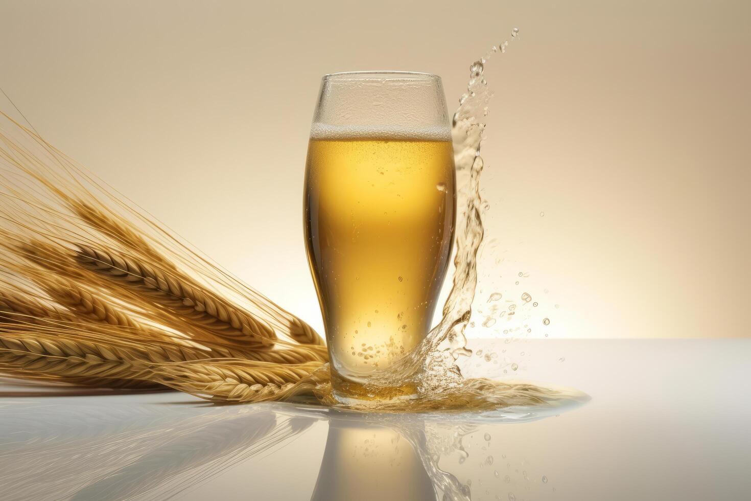 Glass of beer ad background. Illustration photo