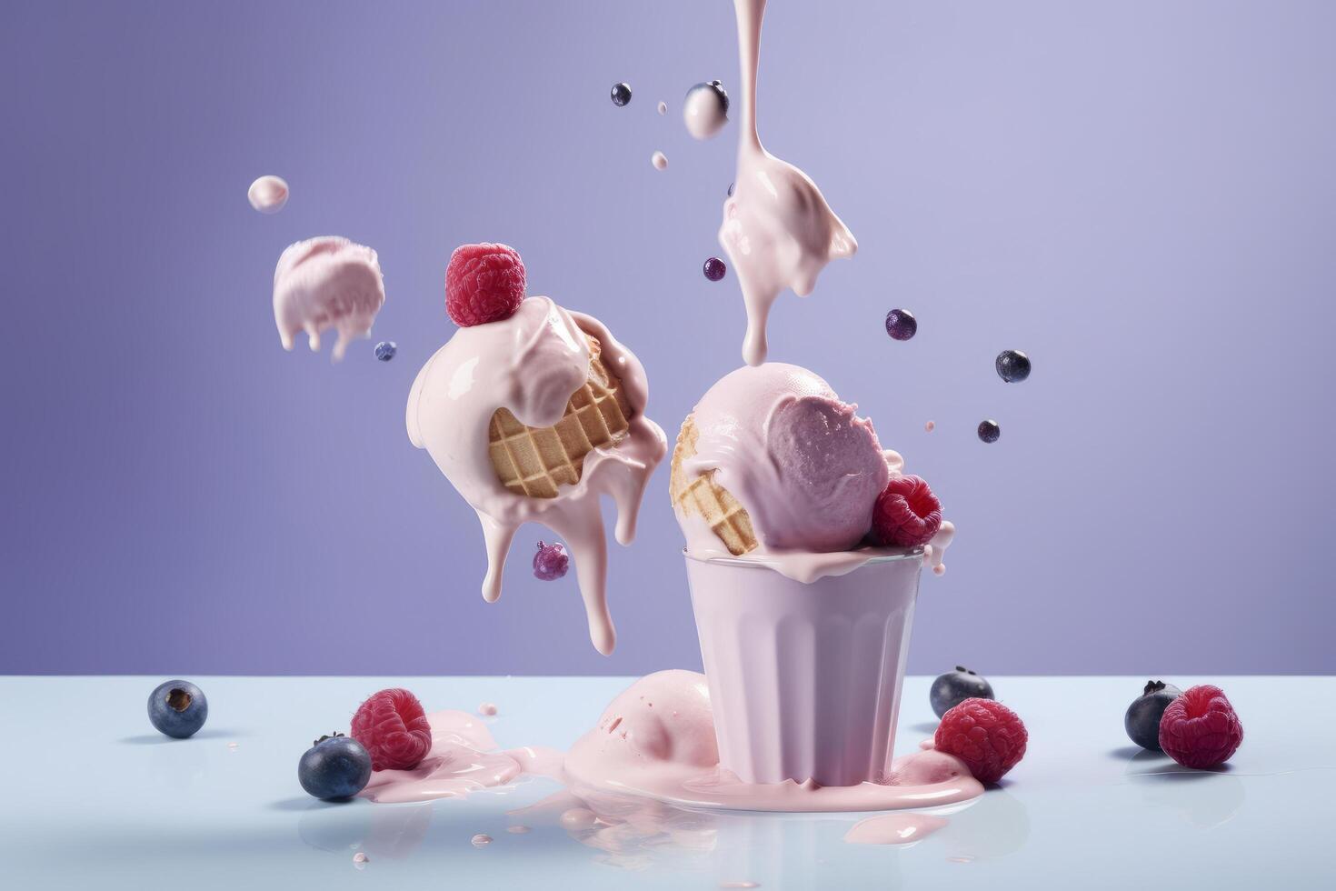 Ice cream background. Illustration photo