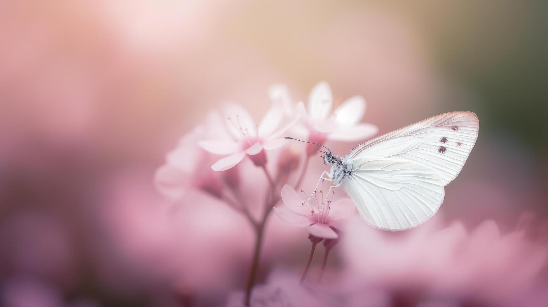 natural antecedentes con mariposa. ilustración ai generativo foto