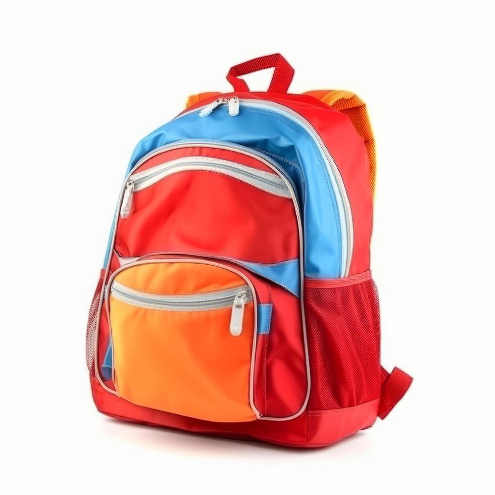 School backpack isolated. Illustration photo