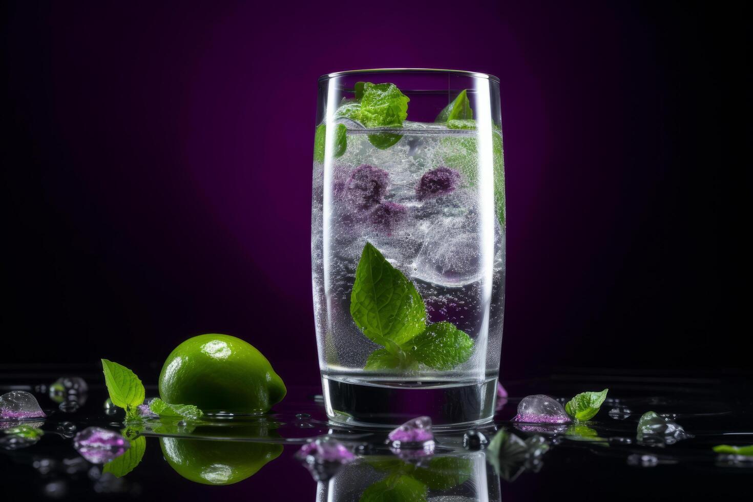 Mojito cocktail background. Illustration photo