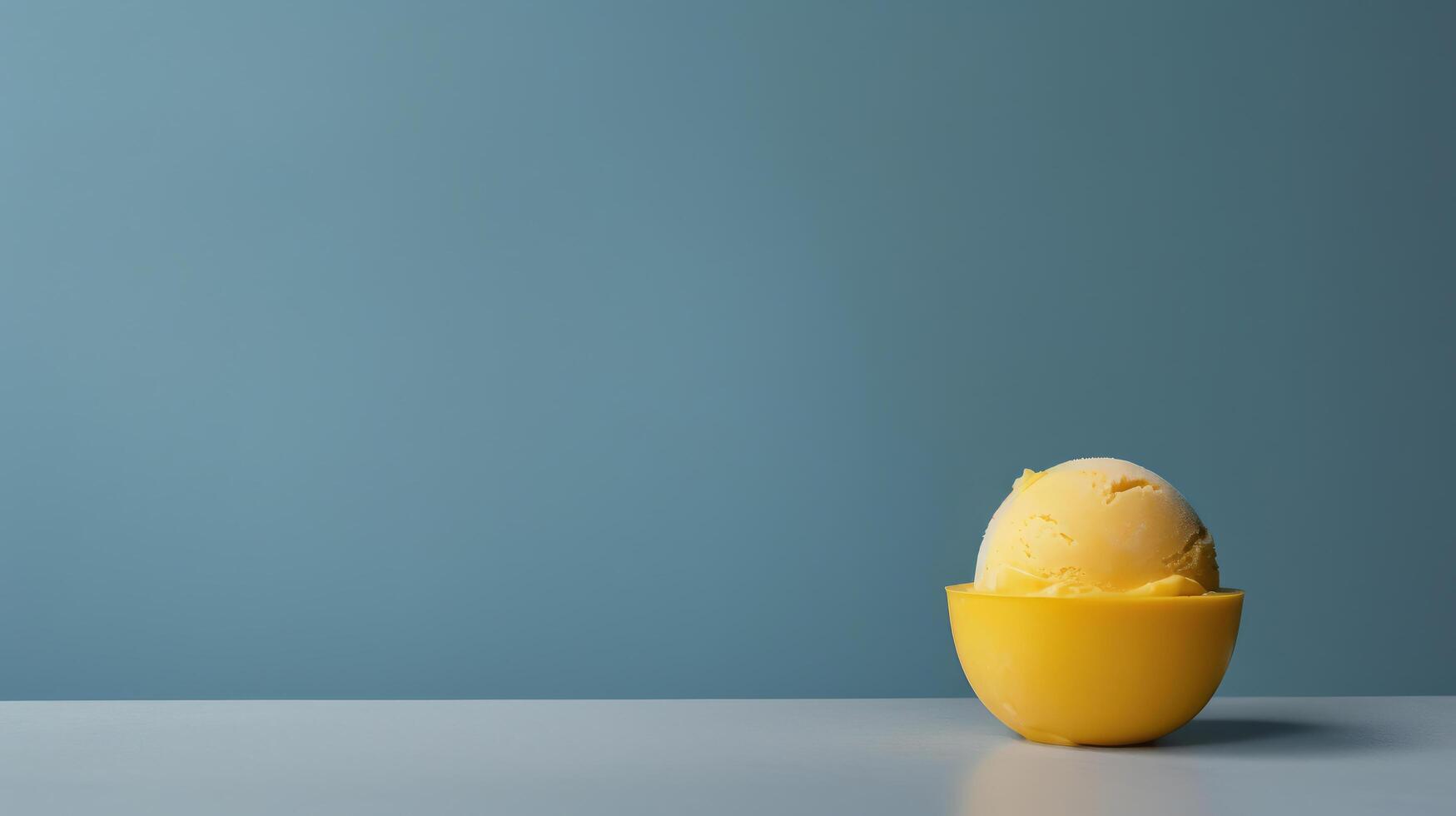 Ice cream on minimalist background. Illustration photo