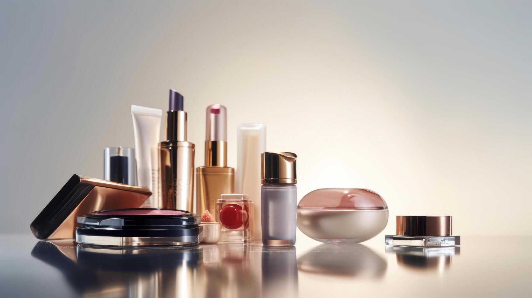 Luxury cosmetic products. Illustration photo