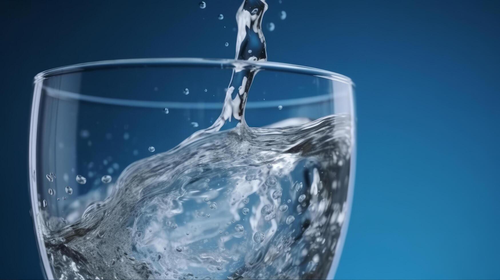 Clean water in glass. Illustration photo
