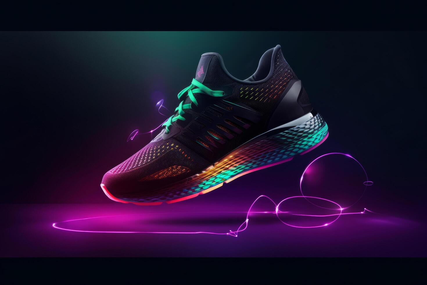 Sport shoes background. Illustration photo