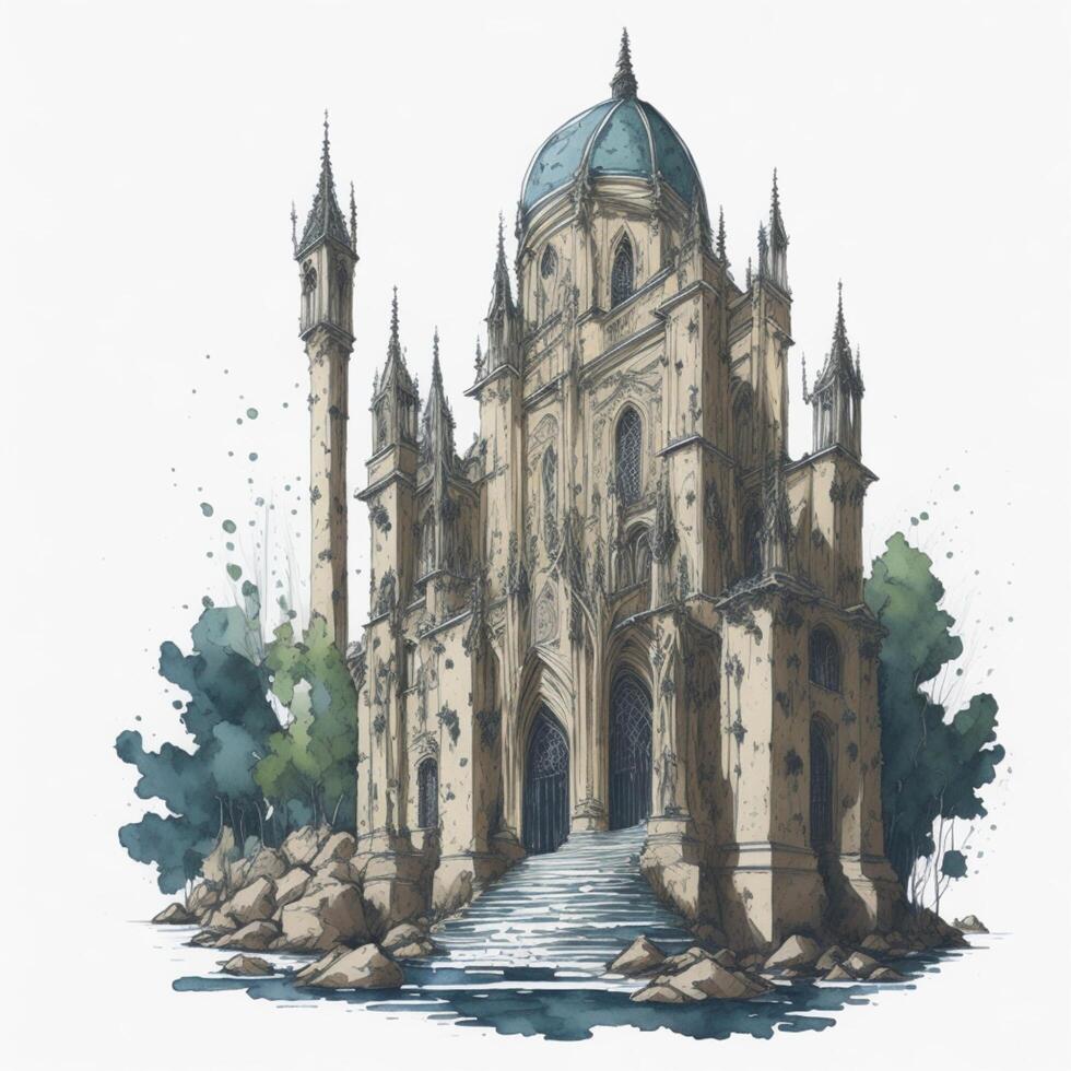 hand painted watercolor corpus christi illustration photo