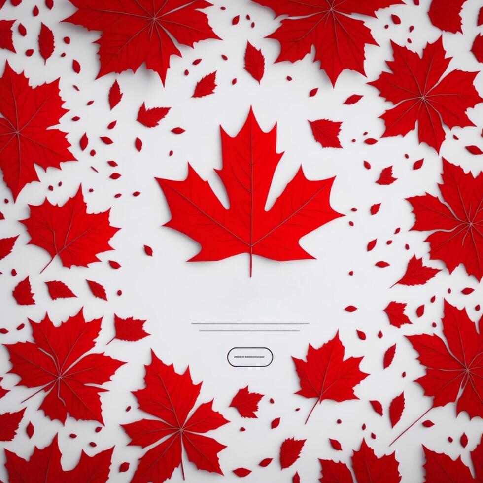 Felicidades diseño Canadá día generativo ai foto