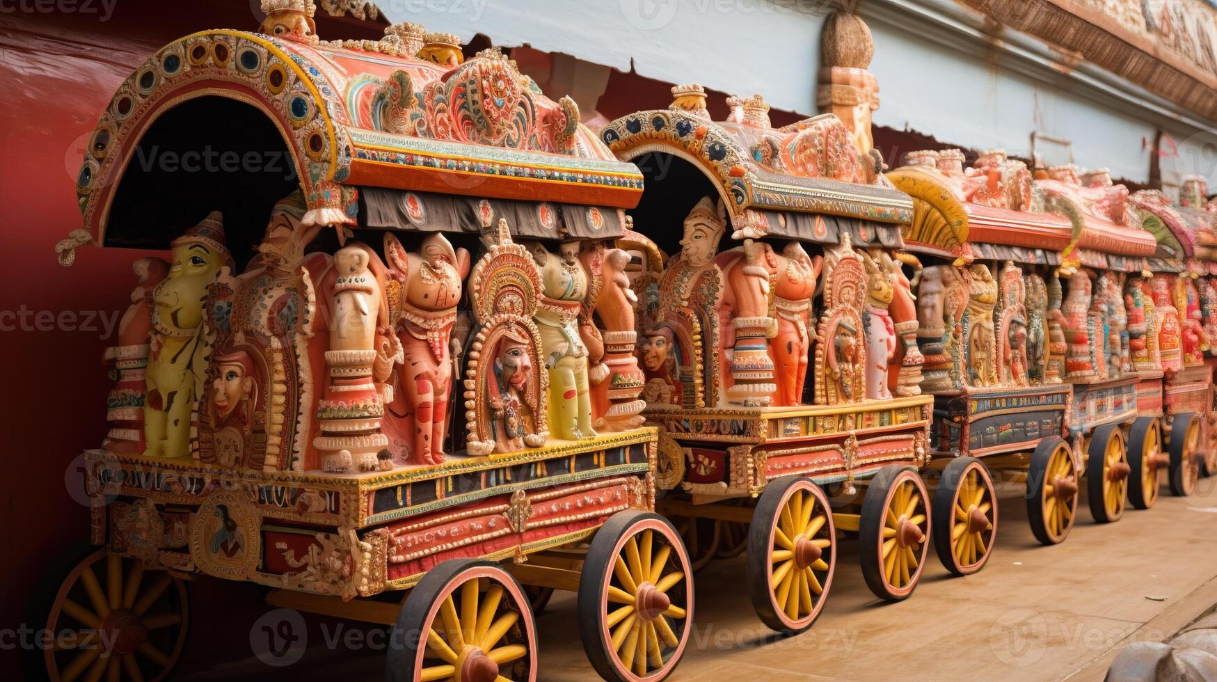 Ratha Yatra, Hindu religious festival. Sacred chariots of the deities. . photo