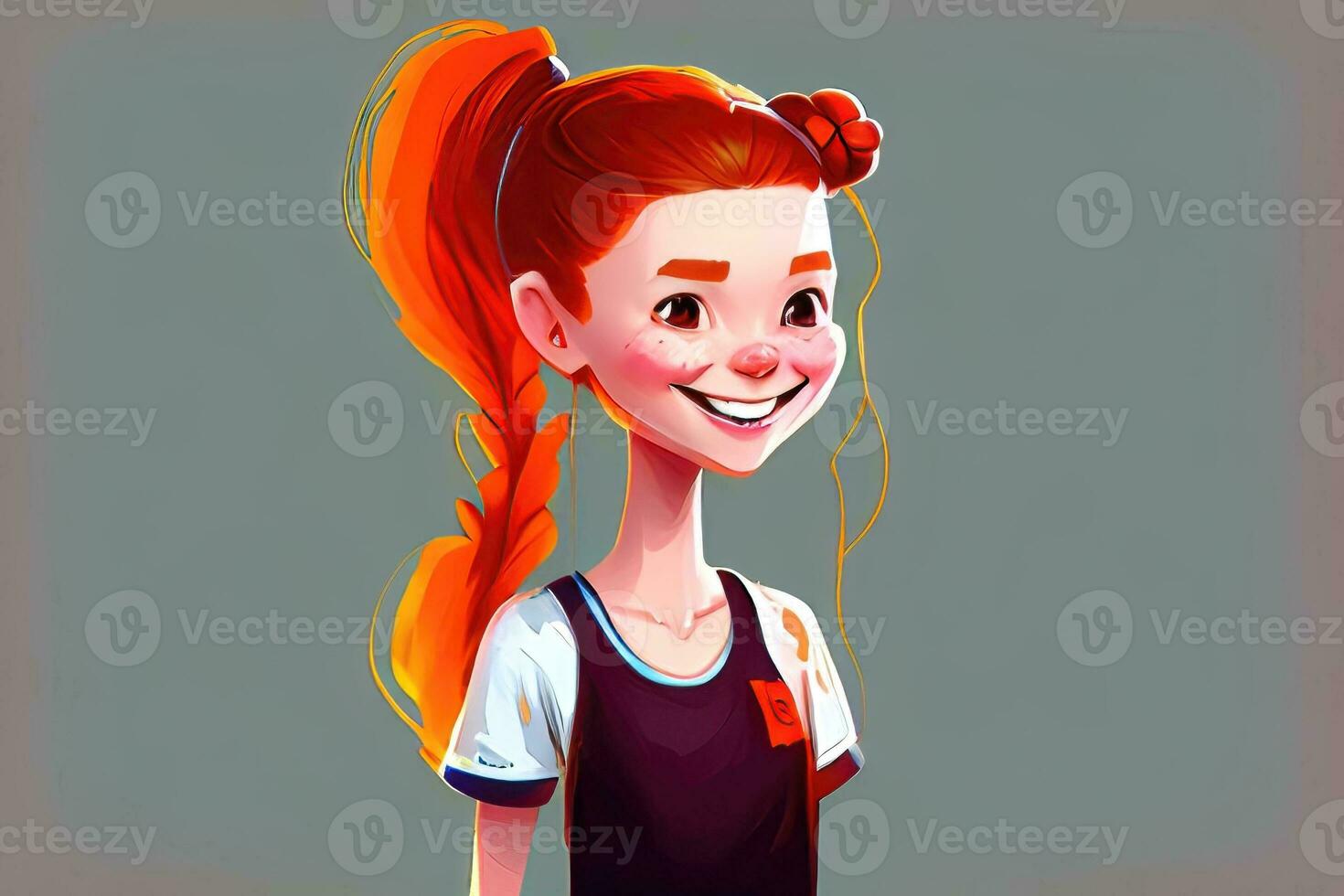 Cartoon Collection of Standing Children - Illustrations for Educational Materials photo