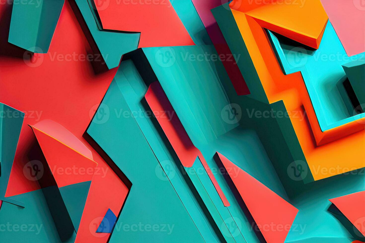 Abstract Geometric Shapes on Paper Background - Modern Business Template photo