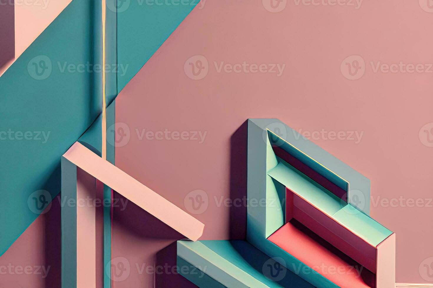 Abstract Geometric Shapes on Paper Background - Modern Business Template photo
