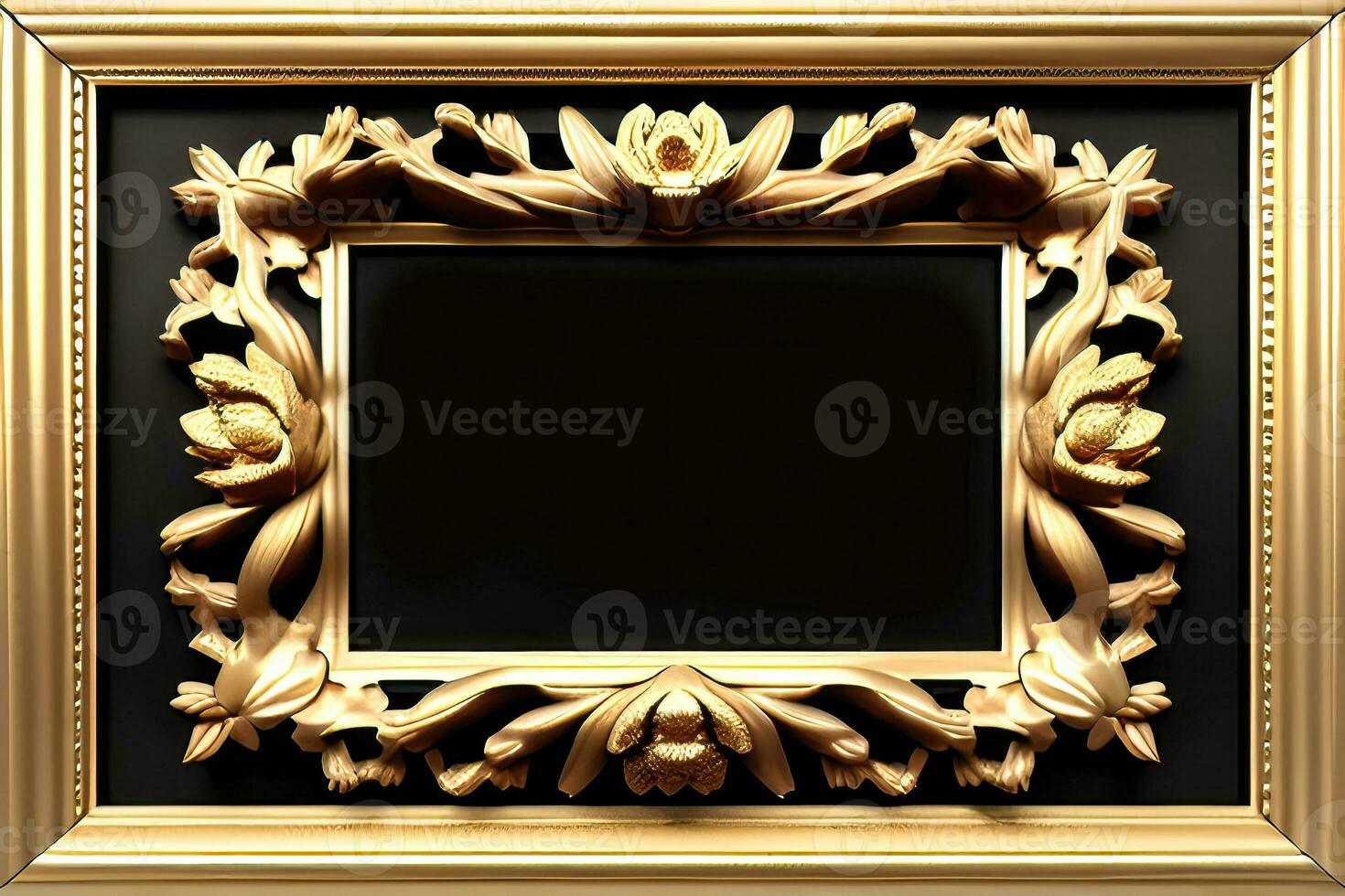 Vintage Floral Border Frame - The Perfect Template for Elegant Invitations photo