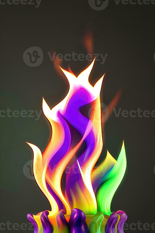 Heat Wave - A Bright and Colorful Motion of Fire and Swirls photo